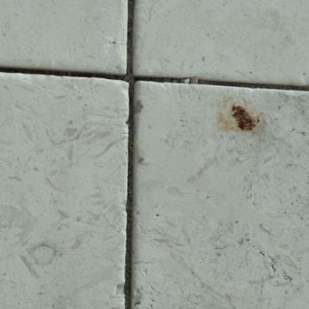 Teserra - More damaged limestone pavers   Teserra sees nothing wrong with these. - Landscaping Near Me - Palm Desert, California