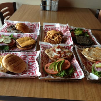 Smashburger - All of their burgers are in this picture, spot the one you like and order it up! - Burgers Near Me - Sherwood Park, Alberta