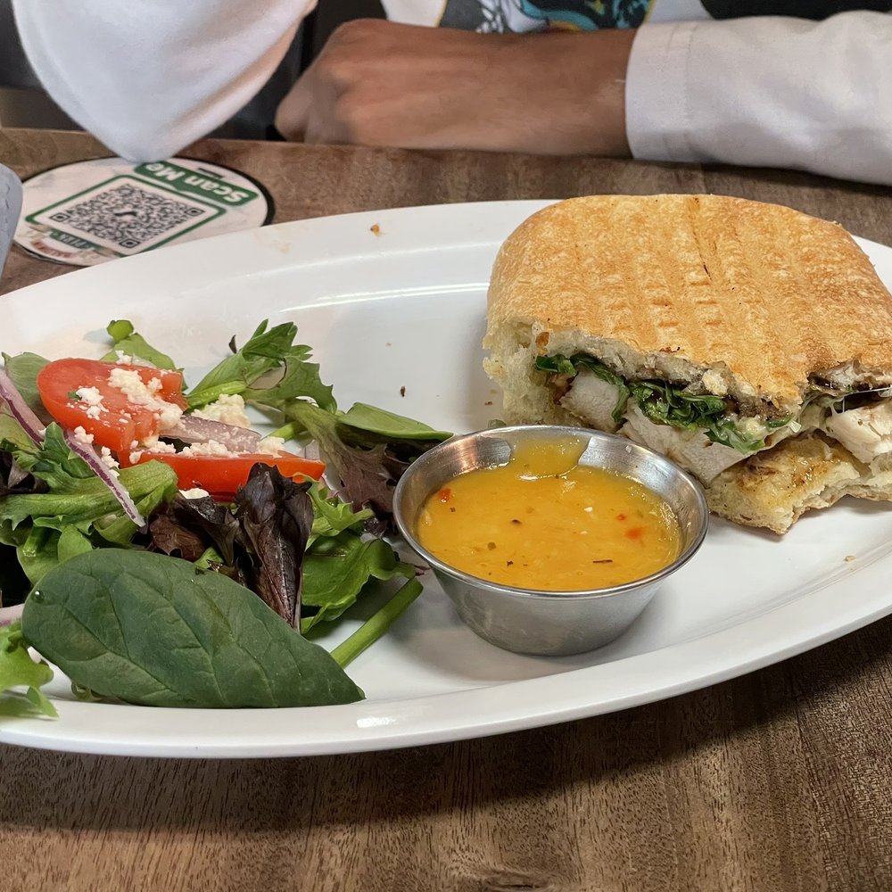 Baldwin Perk - Chicken Caprese Panini. #chefkiss - Cafes Near Me - Orlando, Florida Baldwin Perk - Chicken Caprese Panini. #chefkiss - Cafes Near Me - Orlando, Florida