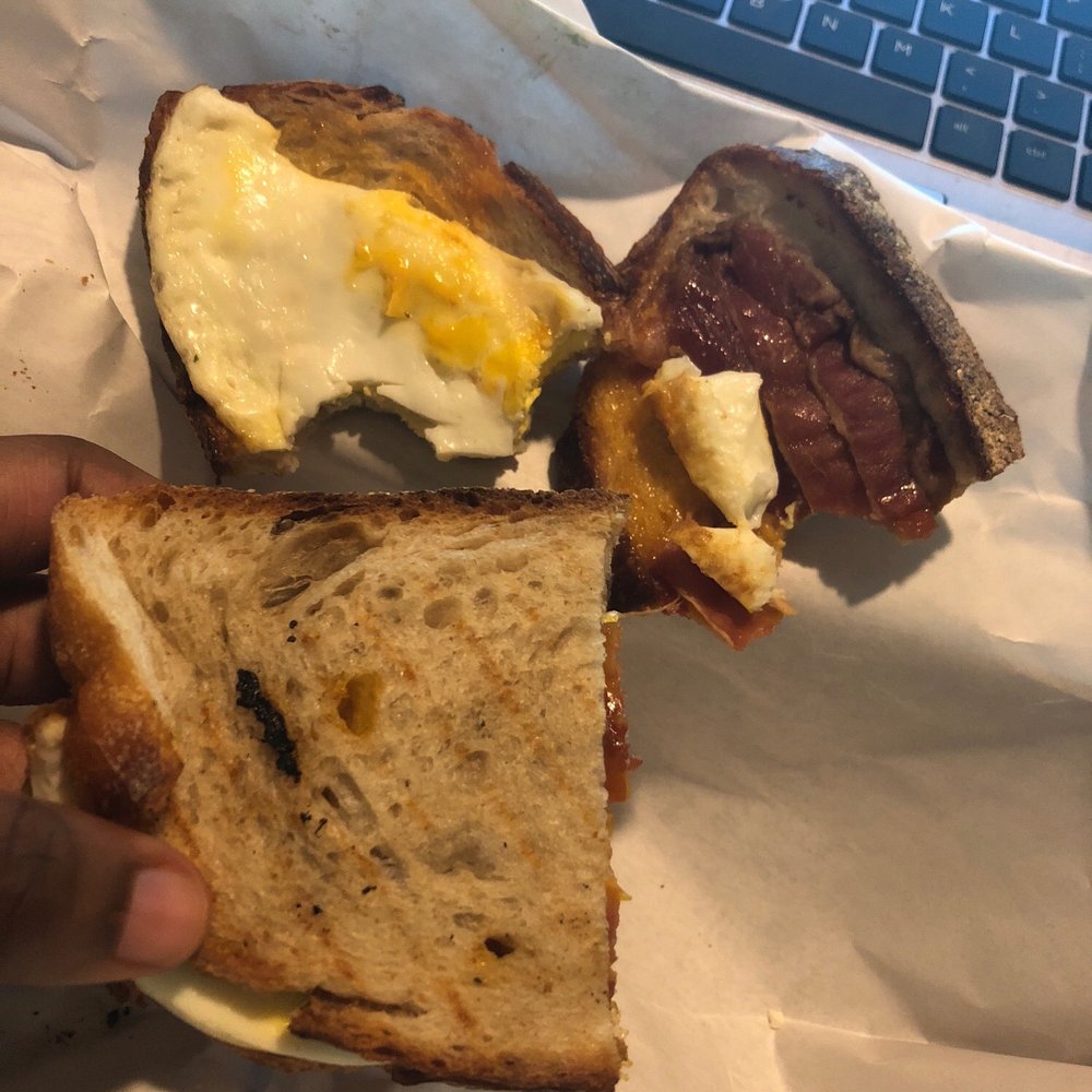The bacon egg and cheese is extremely bland. No salt, no pepper, barely any cheese The bacon egg and cheese is extremely bland. No salt, no pepper, barely any cheese