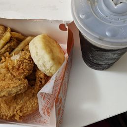 the three piece combo (not spicy as requested unfortunately _) the three piece combo (not spicy as requested unfortunately _)