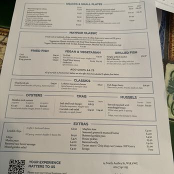 The Mayfair Chippy - Fish & Chips Near Me - London, XGL