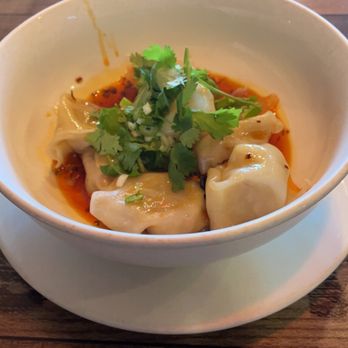 Ma's Dumpling House - Pork dumpling in chili oil. - Dim Sum Near Me - Anaheim, California Ma's Dumpling House - Pork dumpling in chili oil. - Dim Sum Near Me - Anaheim, California
