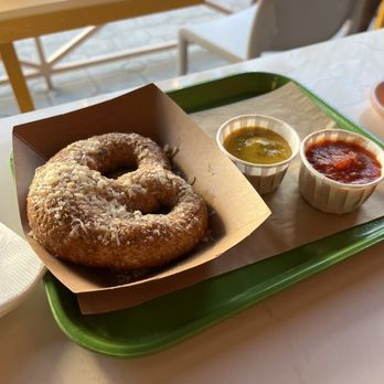 Anna's Joint - Garlic Parmesan Pretzel & Dip - Wine Bars Near Me - Long Beach, California