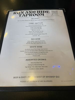 Menu photo 1 Run & Hide Brewing Port Chester, NY