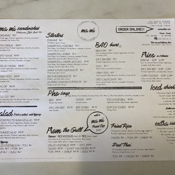 Ma Mi Eatery - Menu - Vietnamese Near Me - Closter, New Jersey