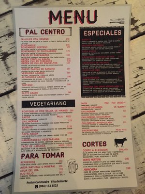 Menu photo 3 Los Del Norte Playa del Carmen, ROO