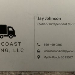 Off Coast Moving - Business card