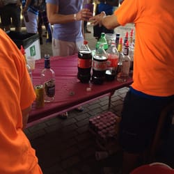 Bunnies On The Bayou 37 - Mixers and liquors behind the bar