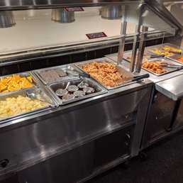 Dessert bar along with a few fried favorites to the right.