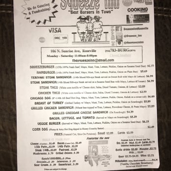 Squeeze Burger - Here's a Togo menu they have of all the food and add-on's they have to offer, with prices. - Burgers Near Me Squeeze Burger - Here's a Togo menu they have of all the food and add-on's they have to offer, with prices. - Burgers Near Me
