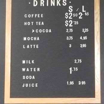 Sweet Dozen - Drinks menu as of 3/2022 - Donuts Near Me - Sacramento, California