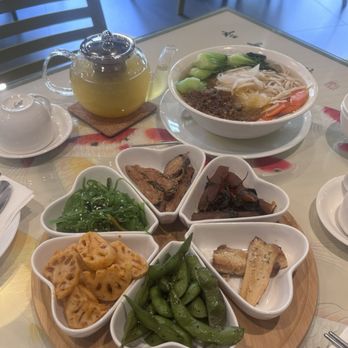 Water Drop Teahouse - We ended up ordered TWO plates of this 6-item appetizer. - Vegetarian Near Me - Stafford, Texas Water Drop Teahouse - We ended up ordered TWO plates of this 6-item appetizer. - Vegetarian Near Me - Stafford, Texas