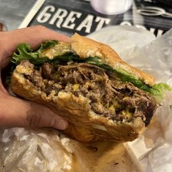 BnR Country - 100% angus burger x2 with pulled pork on top!