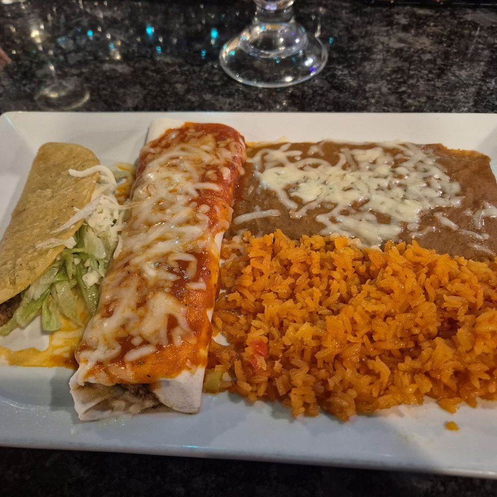 Los Amigos Locos - Combo..taco, burrito,  rice & beans - Latin American Near Me - Cleveland, Ohio
