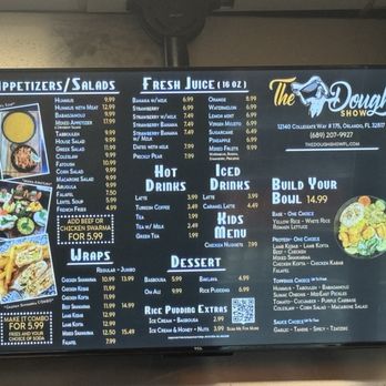 THE DOUGH SHOW - Orlando - Menu part 2 - Mediterranean Near Me - Orlando, Florida THE DOUGH SHOW - Orlando - Menu part 2 - Mediterranean Near Me - Orlando, Florida