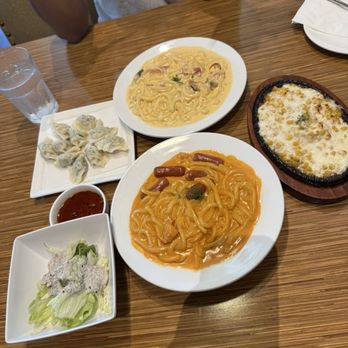 Danji Korean Cuisine - D1. Rose Udon, D2. Cream Udon, A14. Corn Cheese, A4. Mul-Mandu - Korean Near Me - Issaquah, Washington Danji Korean Cuisine - D1. Rose Udon, D2. Cream Udon, A14. Corn Cheese, A4. Mul-Mandu - Korean Near Me - Issaquah, Washington
