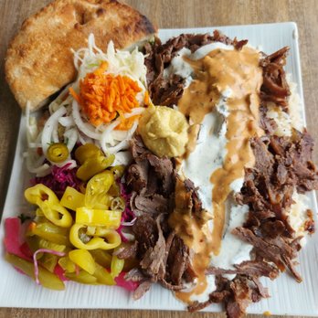 Champion Döner - Beef Doner Plate with rice and salad - Desserts Near Me - Mississauga, Ontario