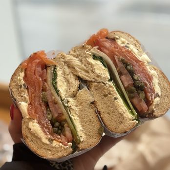 Ess-a-Bagel - The Signature Favorite (sub jalapeño cream cheese) - Bagels Near Me - New York, New York Ess-a-Bagel - The Signature Favorite (sub jalapeño cream cheese) - Bagels Near Me - New York, New York