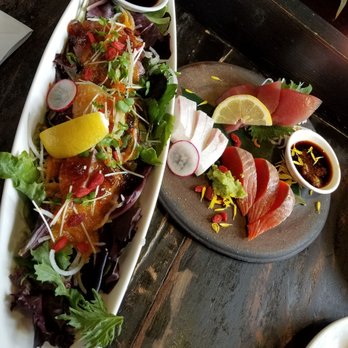 Kingyo - Sashimi salad & 3 kinds of sashimi - Japanese Near Me - Vancouver, British Columbia