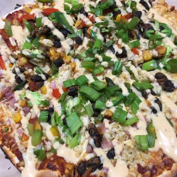 PYRO'S Fire Fresh Pizza - Southwestern pizza! Thin crust and the best of the pizzas we tried! - Salad Near Me - Tuscaloosa, Alabama PYRO'S Fire Fresh Pizza - Southwestern pizza! Thin crust and the best of the pizzas we tried! - Salad Near Me - Tuscaloosa, Alabama