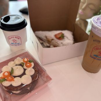 Cielito Rosa Bakery & Cafe - Americano, carrot cake, strawberry triangle, butterfly kiss - Bakeries Near Me - Mesa, Arizona