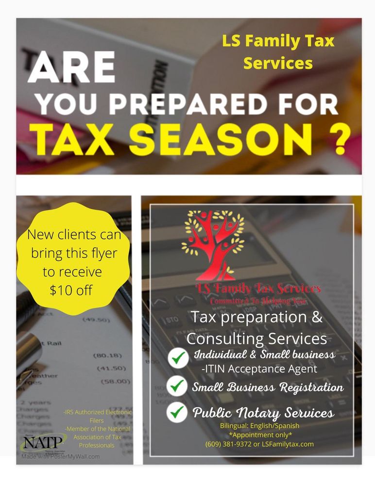 LS FAMILY TAX SERVICES Vineland, New Jersey Tax Services Phone