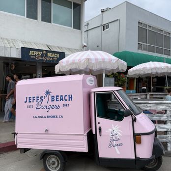 Jeffs' Beach Burgers - Truck outside the restaurant - Burgers Near Me - San Diego, California Jeffs' Beach Burgers - Truck outside the restaurant - Burgers Near Me - San Diego, California