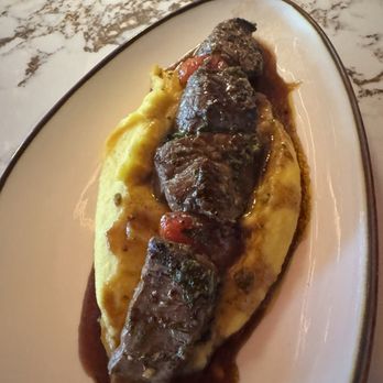 Aris Steakhouse - Steak skewer on HH menu - Steakhouses Near Me - Austin, Texas