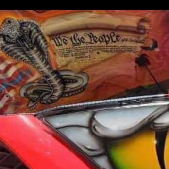Quicksilver Custom Pinstriping - Art painted by Larry of Quicksilver - Auto Customization Near Me - San Dimas, California