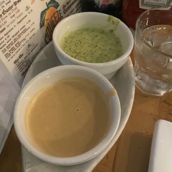 Hash House A Go Go - Pesto Cream and Chipotle Cream on the side - Breakfast & Brunch Near Me - San Diego, California