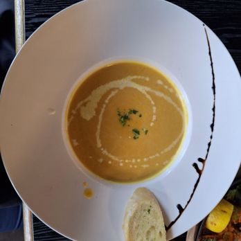 The Blend Kitchen + Bar - Pumpkin ginger soup - Cocktail Bars Near Me - Hinton, Alberta