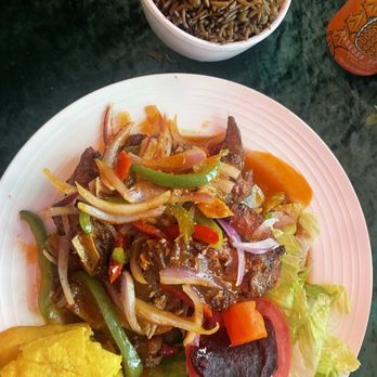 Berny’s Kitchen & Bar - Stew Chicken (Poul Du) Diri djon djon - Haitian Near Me - Pembroke Park, Florida