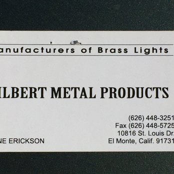 Gilbert Metal Products - Business card - Metal Fabricators Near Me - El Monte, California