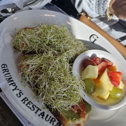 Avocado, Bacon & Cheese Sandwich on Toast
