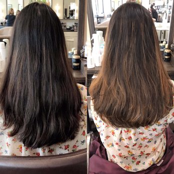 R Salon - Tommy did this balayage look - Hair Salons Near Me - Edgewater, New Jersey