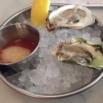 Neptune Oyster - Savage Blond (Bedeque Bay, Prince Edward Island, Canada - $3.30) and Kumamoto (Shelton, Washington - $3.50) - Seafood Near Me - Boston, Massachusetts Neptune Oyster - Savage Blond (Bedeque Bay, Prince Edward Island, Canada - $3.30) and Kumamoto (Shelton, Washington - $3.50) - Seafood Near Me - Boston, Massachusetts