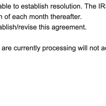 Optima Tax Relief - Second email saying the IRS has agreed to a different/new monthly payment. - Tax Services Near Me - Santa Ana, California Optima Tax Relief - Second email saying the IRS has agreed to a different/new monthly payment. - Tax Services Near Me - Santa Ana, California