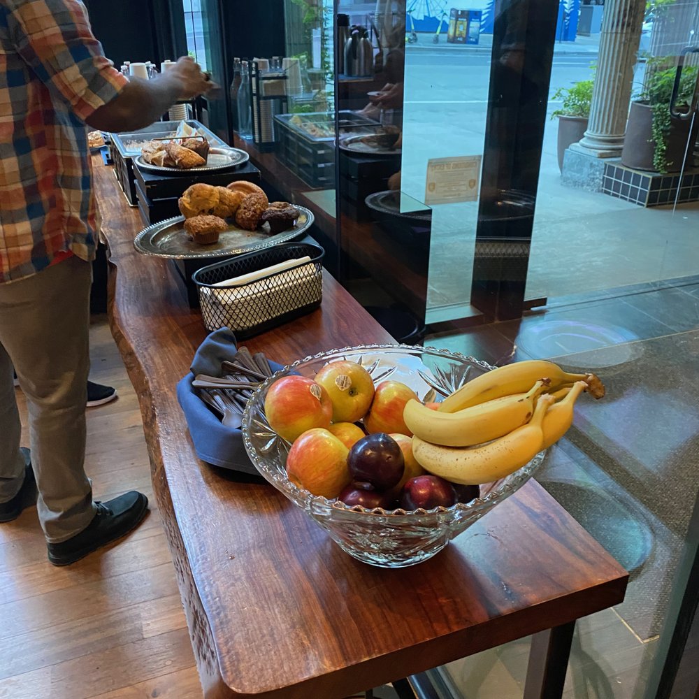 The State Hotel - Free Breakfast spread with fresh fruit and coffee every day - Hotels Near Me - Seattle, Washington The State Hotel - Free Breakfast spread with fresh fruit and coffee every day - Hotels Near Me - Seattle, Washington