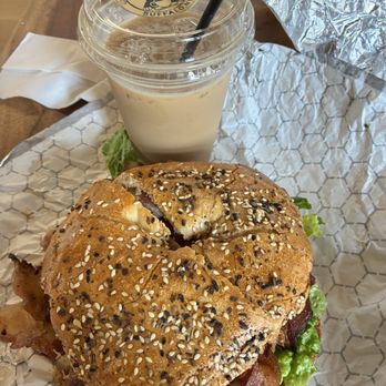 The Bean On Hertel - BLT on their everything bagel - Coffee & Tea Near Me - Buffalo, New York