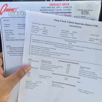 Chino Autotech - Appointment set at 7:30am. Passed & Completed by 8:00am. - Auto Repair Near Me - Chino, California