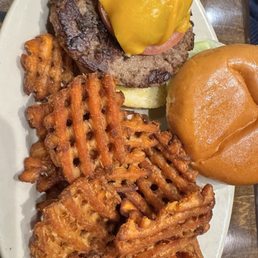 California - Impossible Burger with Sweet Potato Waffle Fries California - Impossible Burger with Sweet Potato Waffle Fries