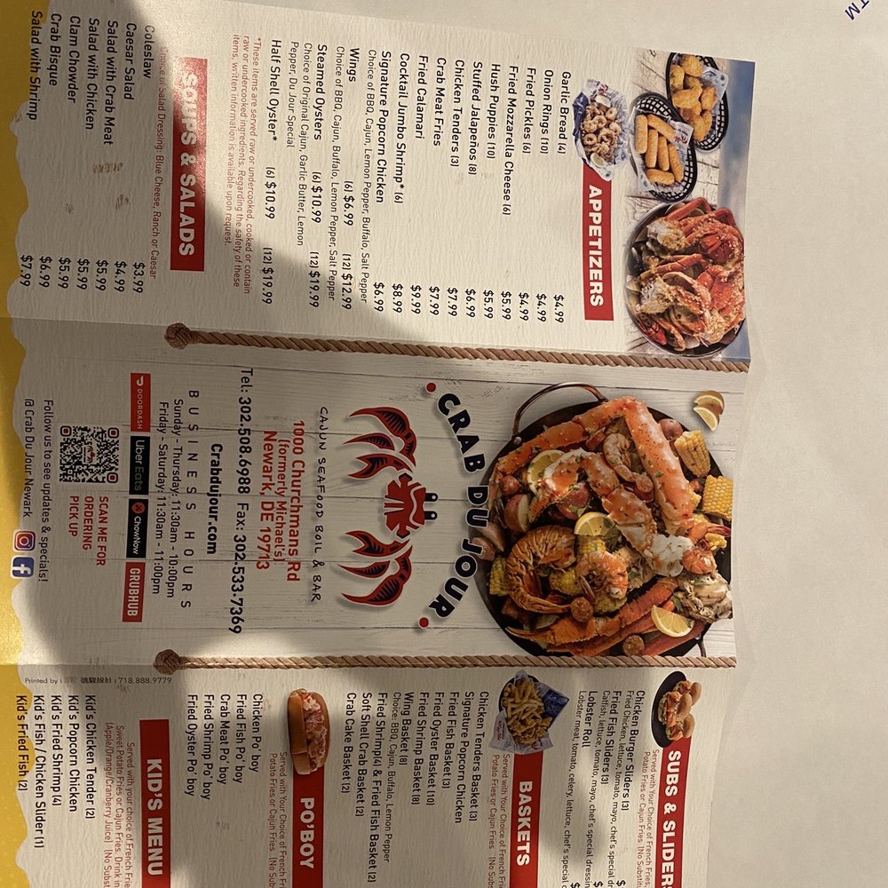 Crab Du Jour - Newark - Menu - Seafood Near Me - Newark, Delaware Crab Du Jour - Newark - Menu - Seafood Near Me - Newark, Delaware