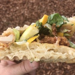 Valley Ford Cheese & Creamery - Fried chicken with squash and basil panini.  Delicious.