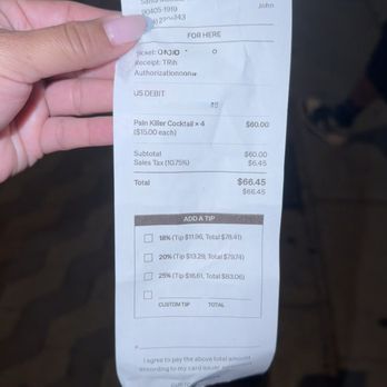 Weary Livers - Reciept - Cocktail Bars Near Me - Santa Monica, California Weary Livers - Reciept - Cocktail Bars Near Me - Santa Monica, California