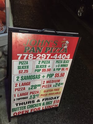 Menu photo 6 John's Pan Pizza Richmond, BC Menu photo 6 John's Pan Pizza Richmond, BC