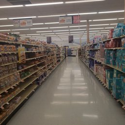 a wide aisle of goods