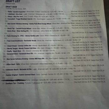 Island Bar & Grill Surfside - Drink menu - New American Near Me - Myrtle Beach, South Carolina