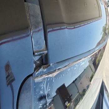 Superior Auto Styling - Had to tape it down. See that gap? It's not suppose to look like that, they ruined my car. - Windshield Installation & Repair Near Me - Ontario, California Superior Auto Styling - Had to tape it down. See that gap? It's not suppose to look like that, they ruined my car. - Windshield Installation & Repair Near Me - Ontario, California