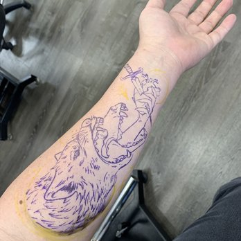 Blue Collar Tattoo - Stencil - Tattoo Near Me - Costa Mesa, California